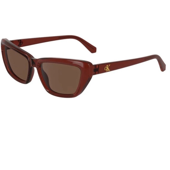 Calvin Klein Cat-Eye Sunglasses in Brown - Picture 2 of 6